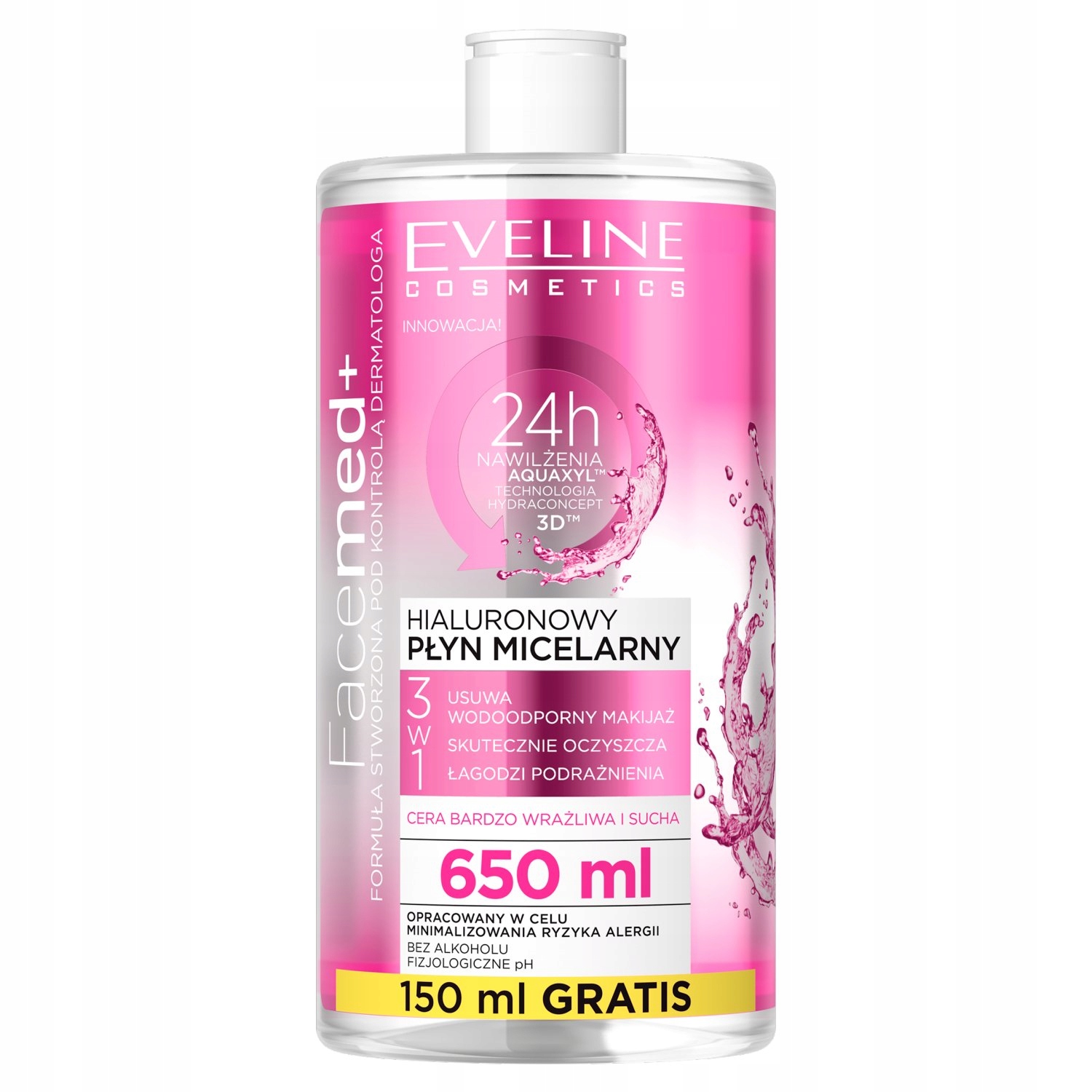 

Eveline Cosmetics Hialuronowy płyn micelarny