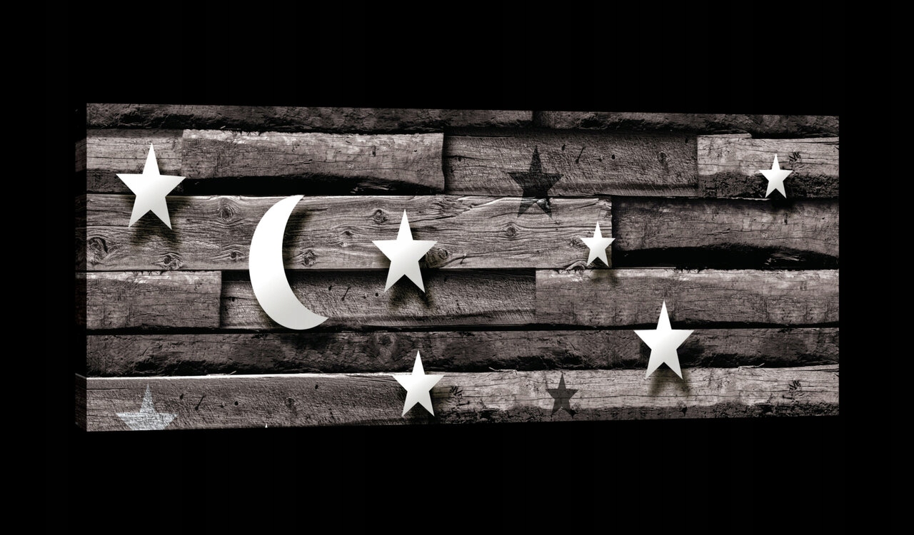 Obraz 145x45 Noc hvězdy měsíc strom vesmír spánek klid textura