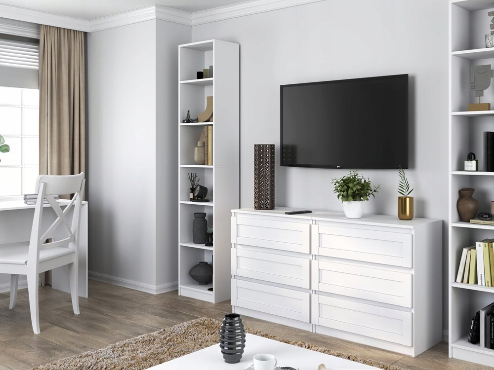 SŁUPEK WITRYNA BIAŁA BIEL REGAŁ KOMODA SZAFKA 40/200 NA KSIĄŻKI ZABAWKI Kod producenta 2456