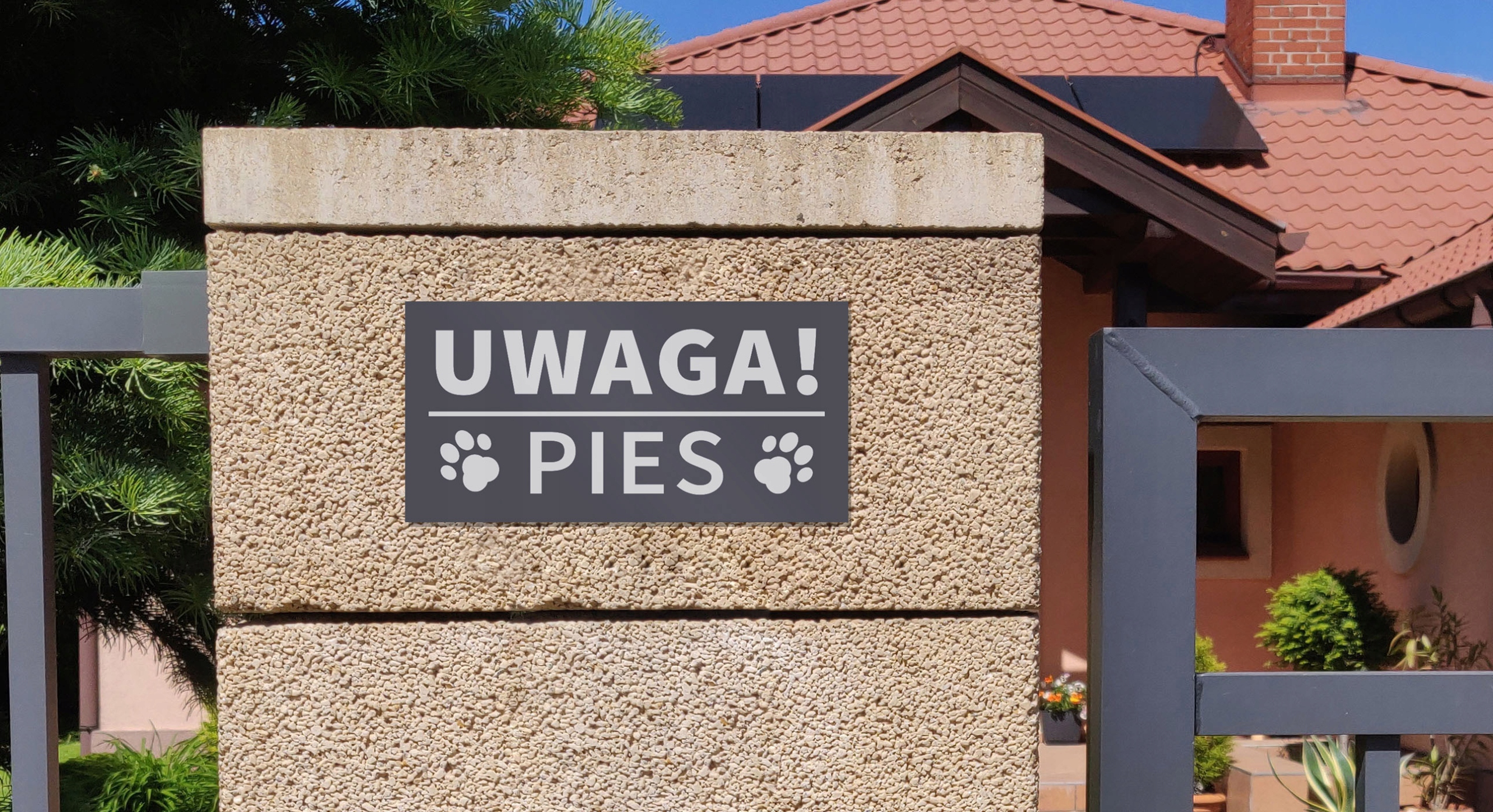 Tabliczka UWAGA! PIES 20x10 cm Kod producenta PPD 20x10