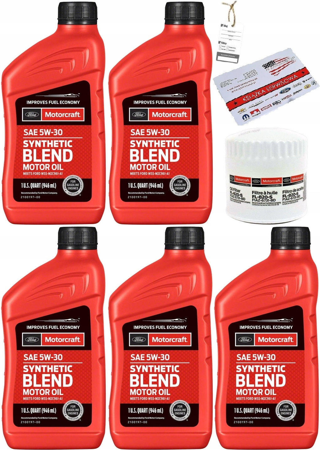 MOTORCRAFT 5W30 5L+FILTR MUSTANG 4,0 05-10 GRATISY