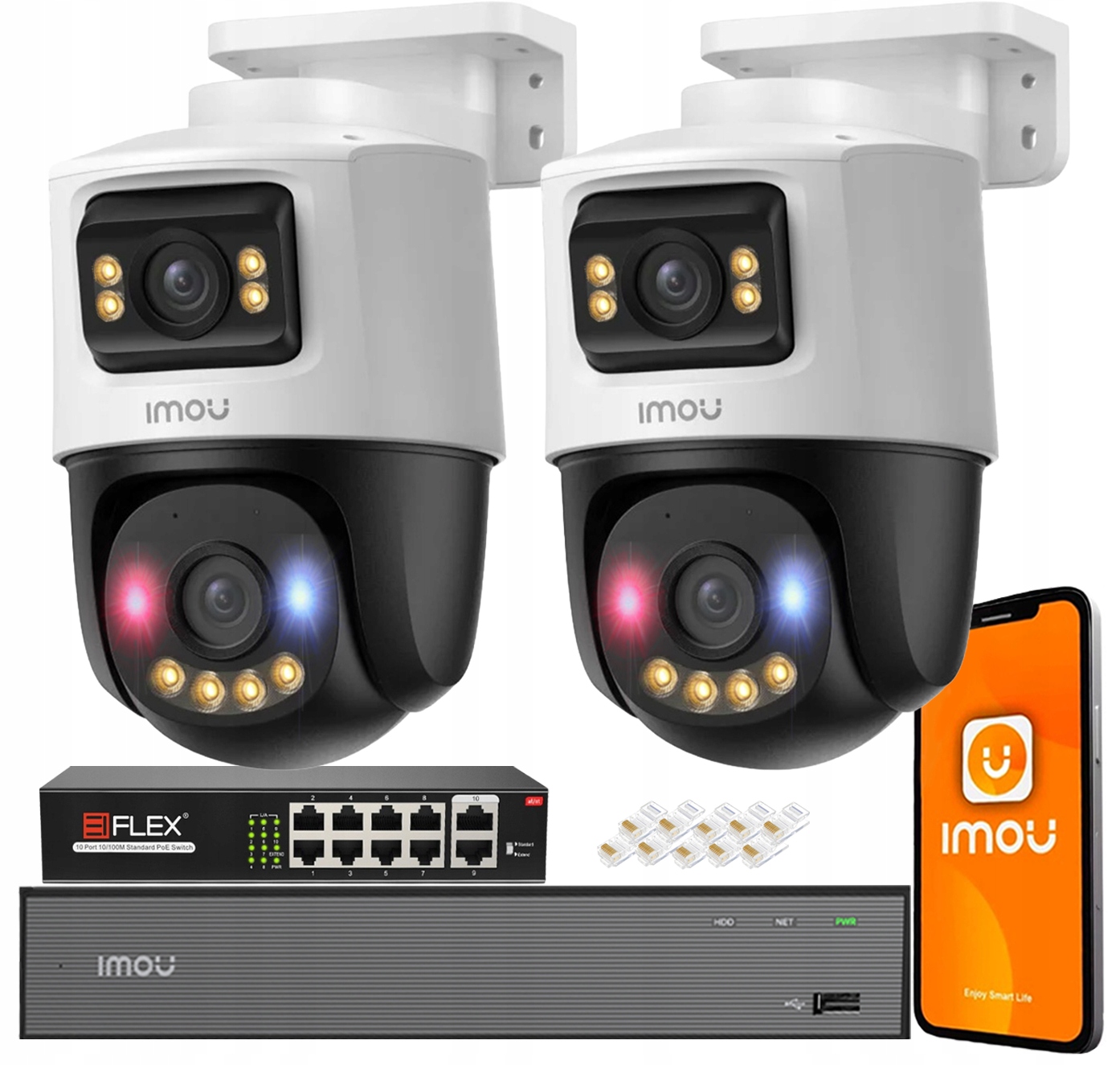 Sada 2 monitorovacích kamer 10 Mpx (5 Mpx 5 Mpx) IPC-PS70FP-10M0 Imou Audio Led