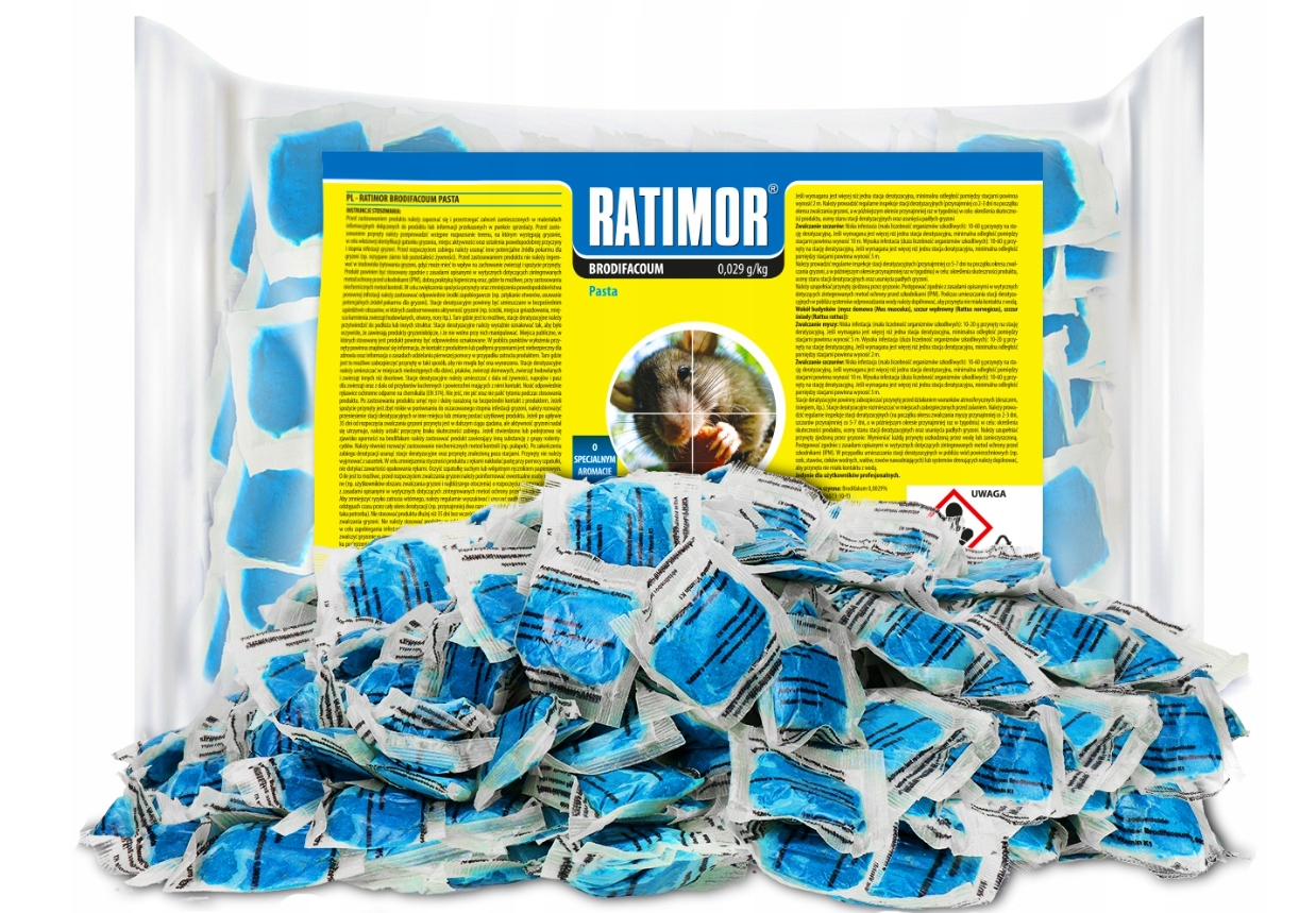 Ratimor Brodifakum trutka trucizna miękka na myszy szczury pasta 29ppm 10kg