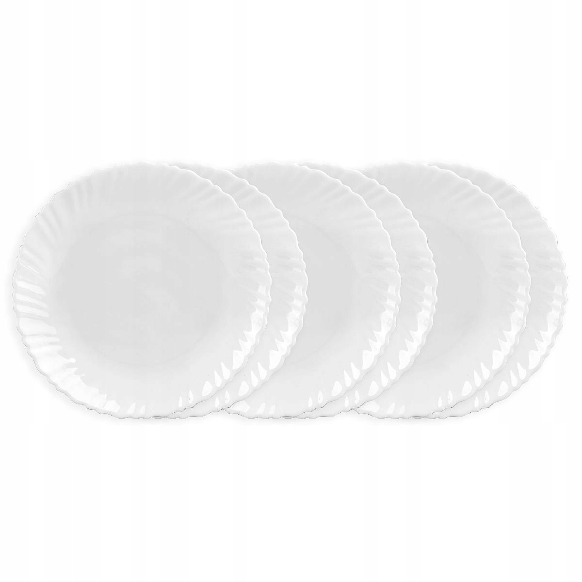 TALERZE DESEROWE SAŁATKOWE BIAŁE OKRĄGŁE 15cm 6SZT MAŁE