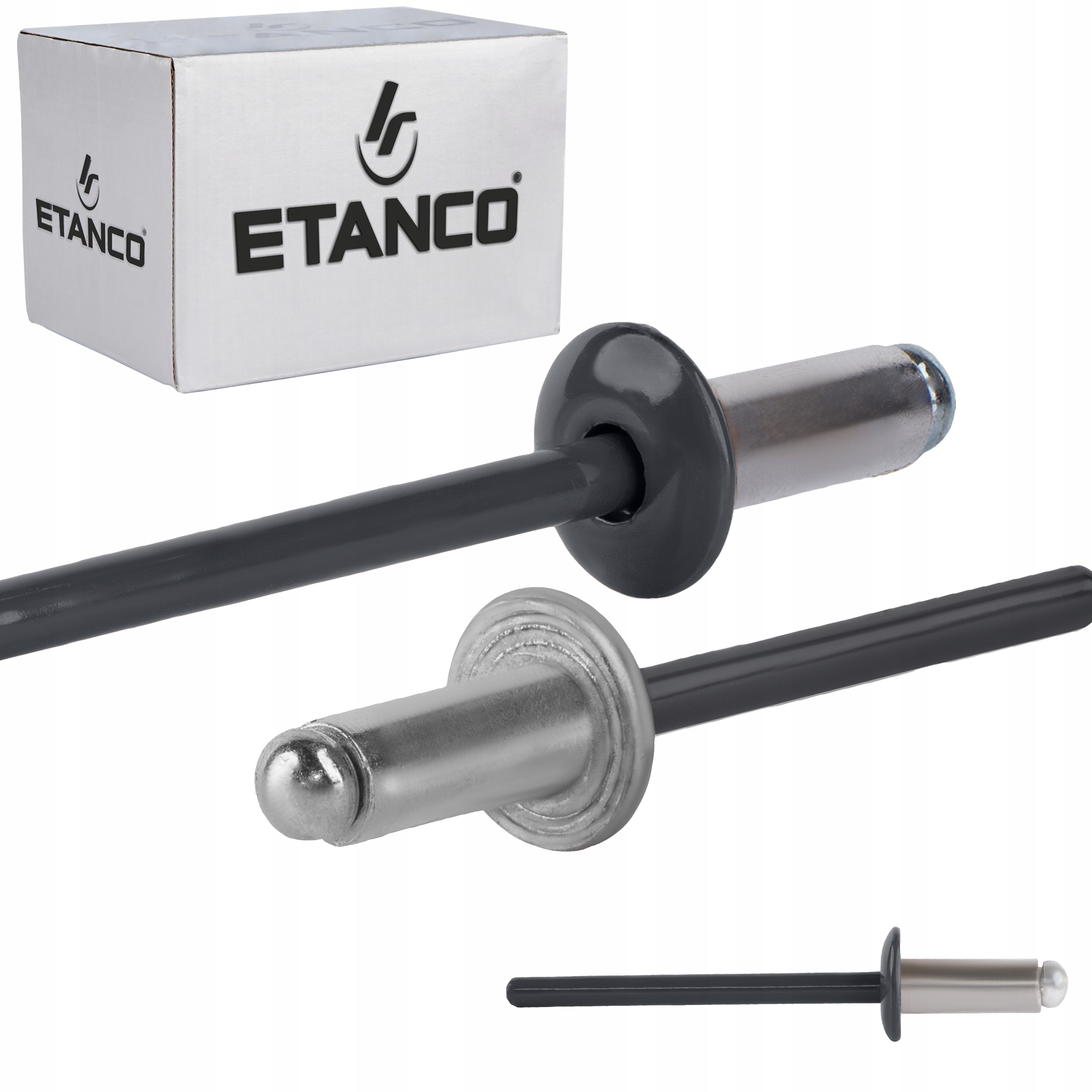 Nity aluminiowe zrywalne 4 x 10 mm Ral 7016 500 szt. Etanco