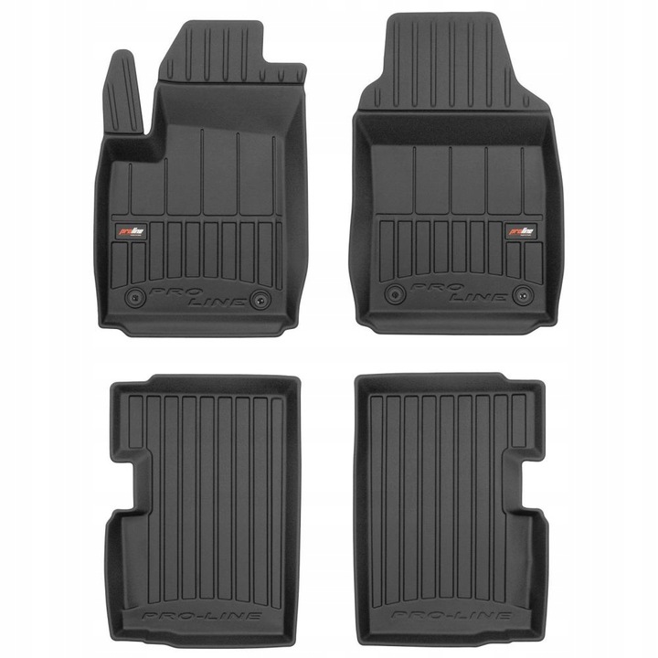Gumové Koberce Fiat 500 od roku 2007- Korytka 3D