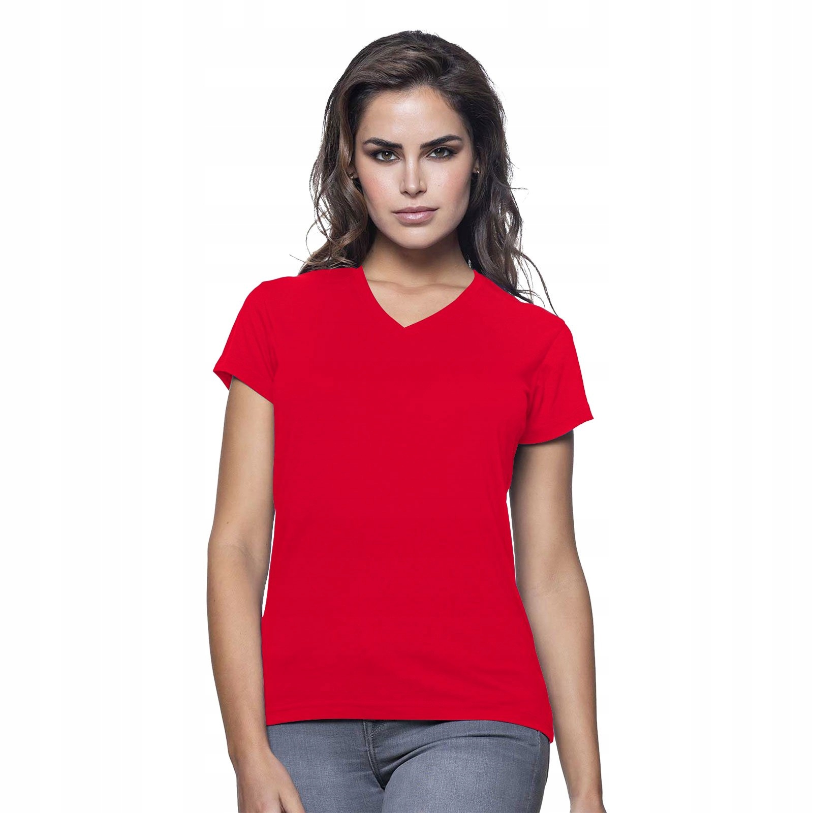 

Czerwona koszulka damska z bawełny Comfort Jhk 2XL
