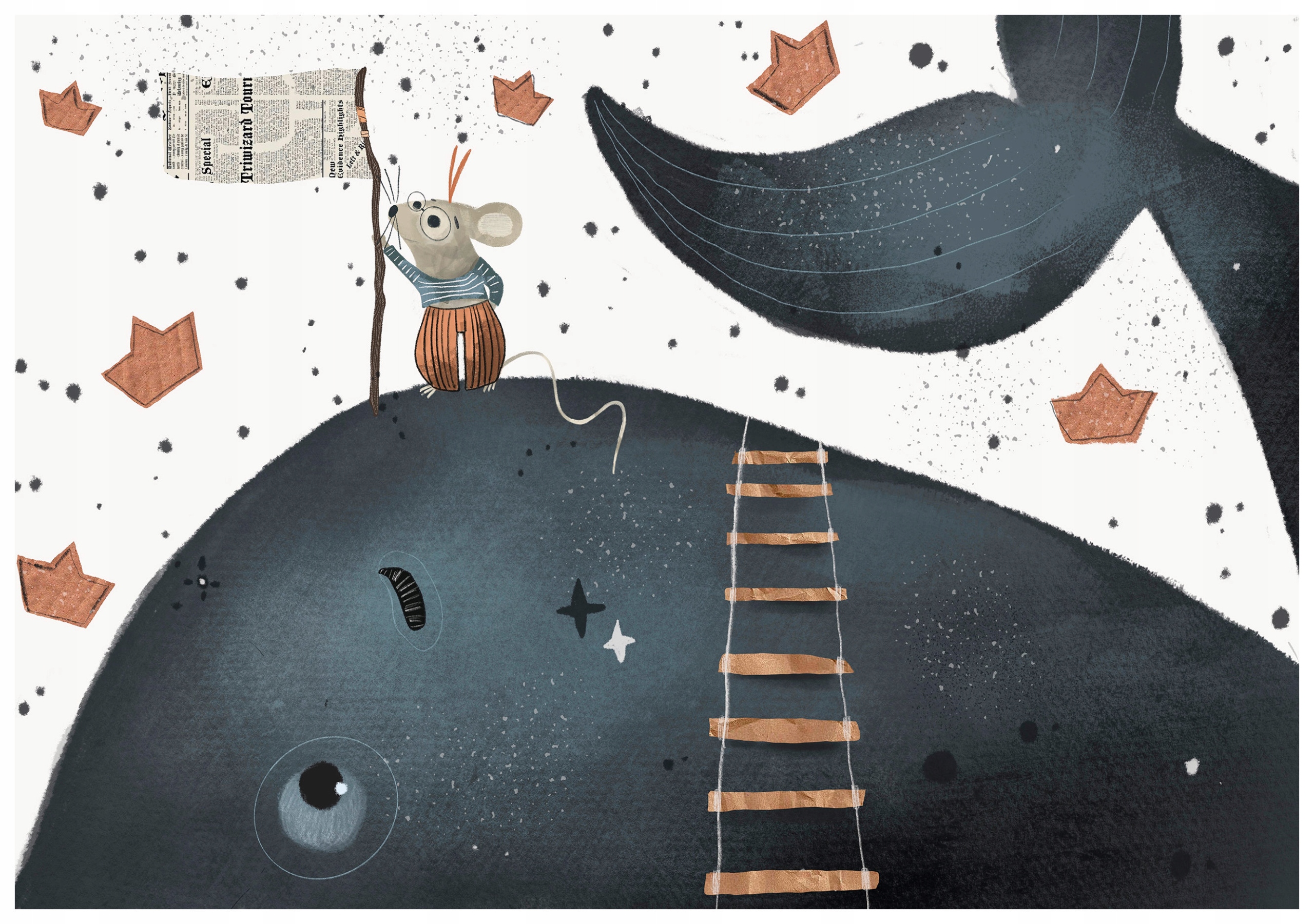 Fototapeta Velryba a myš sladké sny v dětském pokoji 250x175 lepidlo