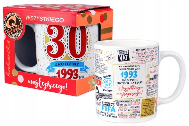

Kubek Na Trzydziestkę 30 Urodziny Rocznik 1993