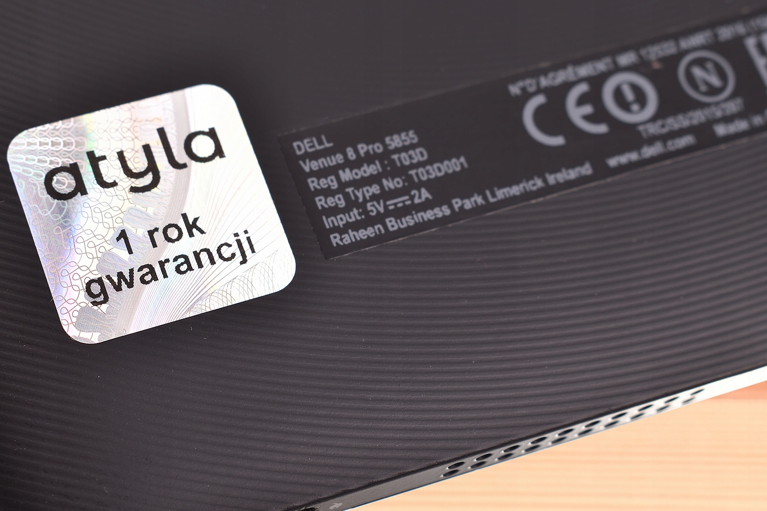 Tablet DELL Venue 8 Pro Quad 4GB 64GB +NOWE etui Windows10Pro USB C Pamięć RAM 4 GB