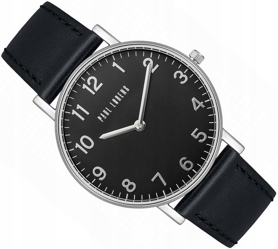 Klasický Pánské Hodinky Paul Lorens Pl 11989A5-1A1 Černý Slim Na Pásku 40 mm
