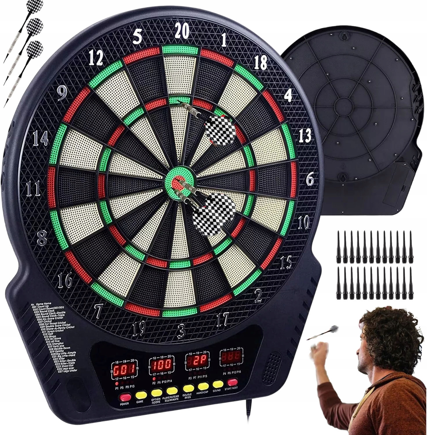 Tarcza Dart Elektroniczna Tarcza Do Darta 6 Miękkich 24 Główki