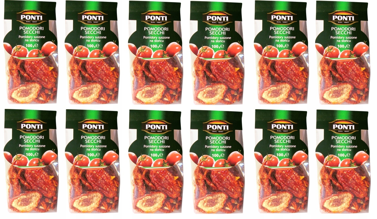 Levně 12 x 100 g Ponti Rajčata sušená v sáčku Karton