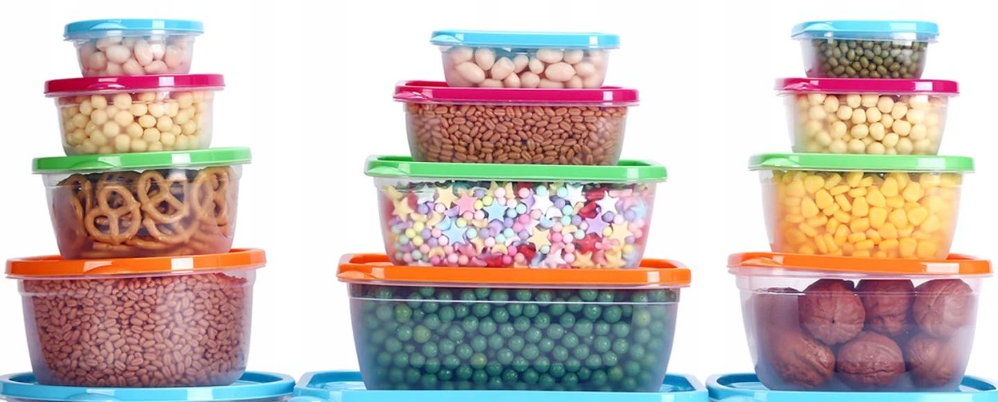 PUDEŁKA PLASTIKOWE POJEMNIKI DO PRZECHOWYWANIA ŻYWNOŚCI ORGANIZERY ZAMYKANE Cechy dodatkowe możliwość mrożenia