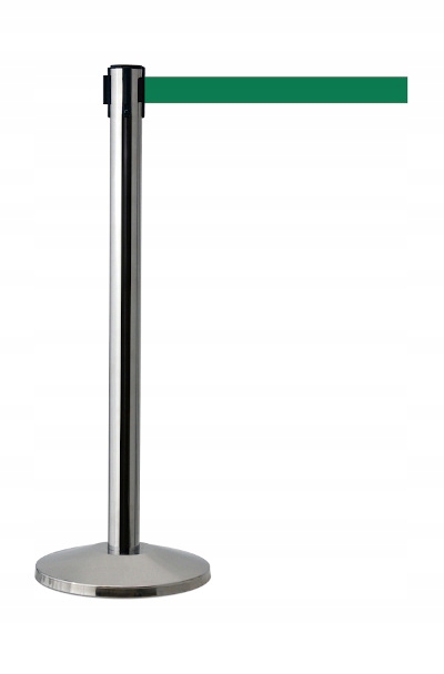 SŁUPEK ODGRADZAJĄCY SŁUPKI Z TAŚMĄ 2 M ZIELONĄ