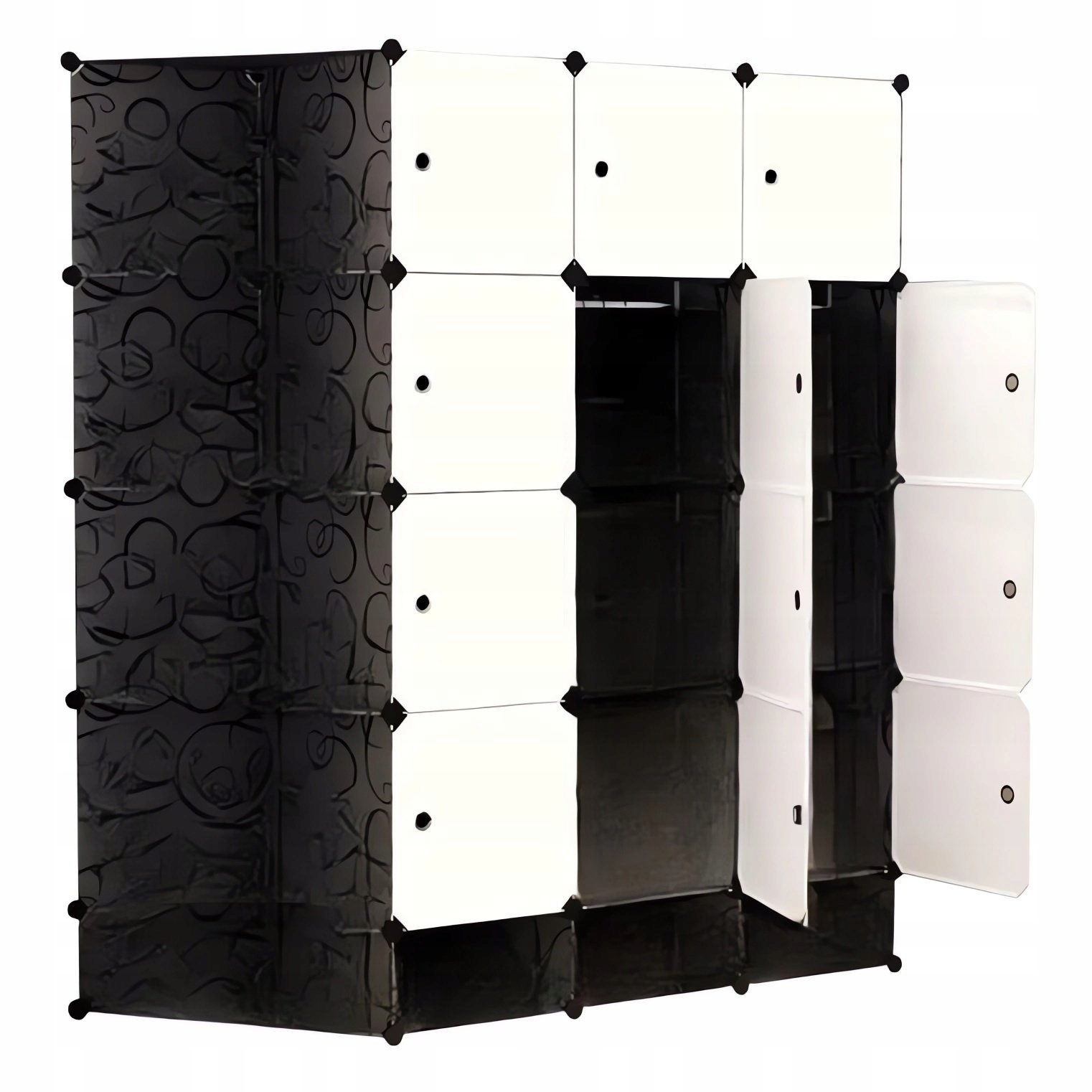 Hogler 3416 Variabilný regálový systém 20 modulov, 147 x 162 x 46 cm, čierny