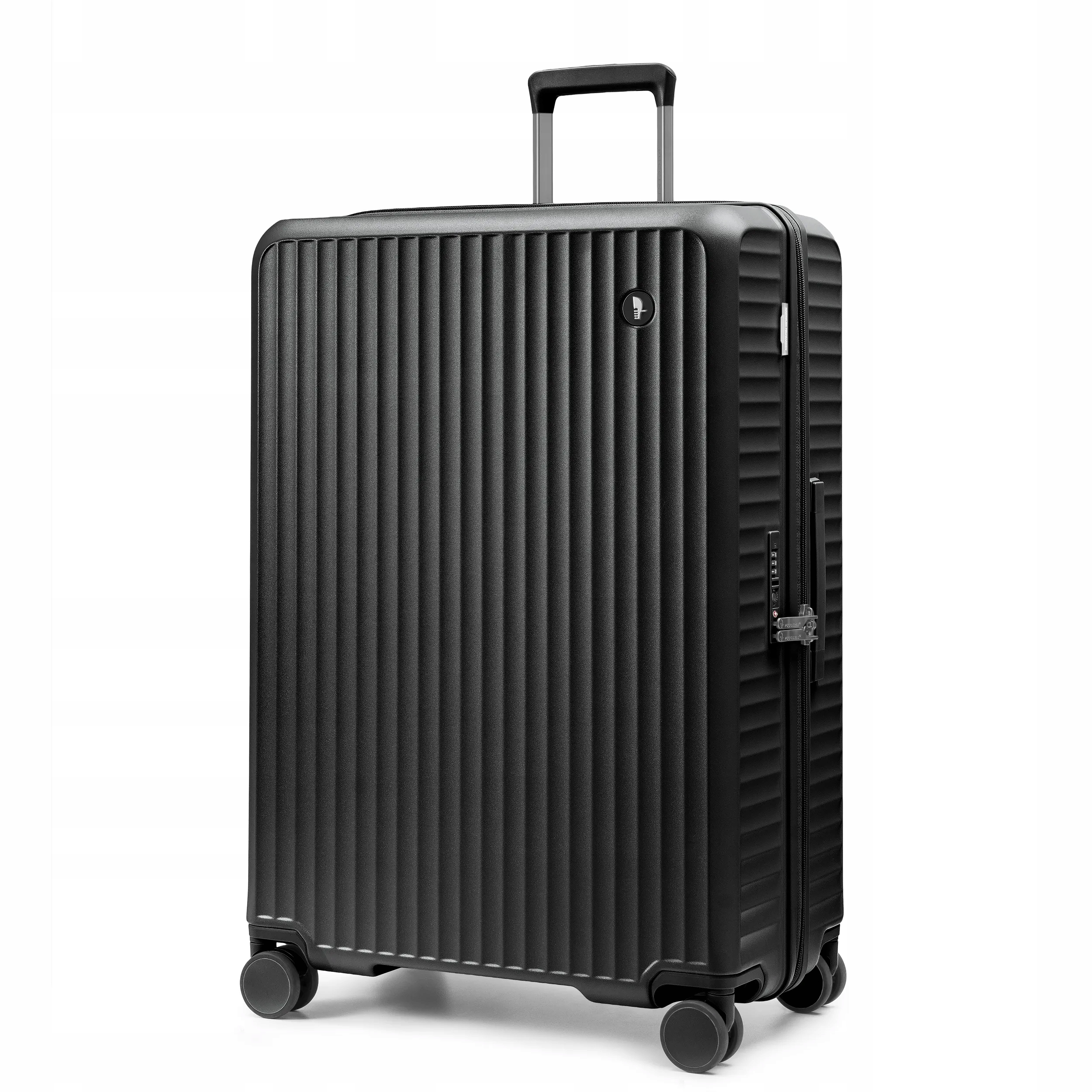 Walizka Podróżna Duża Z Poliwęglanu Na Czterech Kołach Czarna PC036A-1