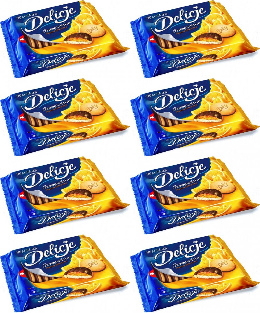 Biszkopty Delicje pomarańczowe 294 g x8
