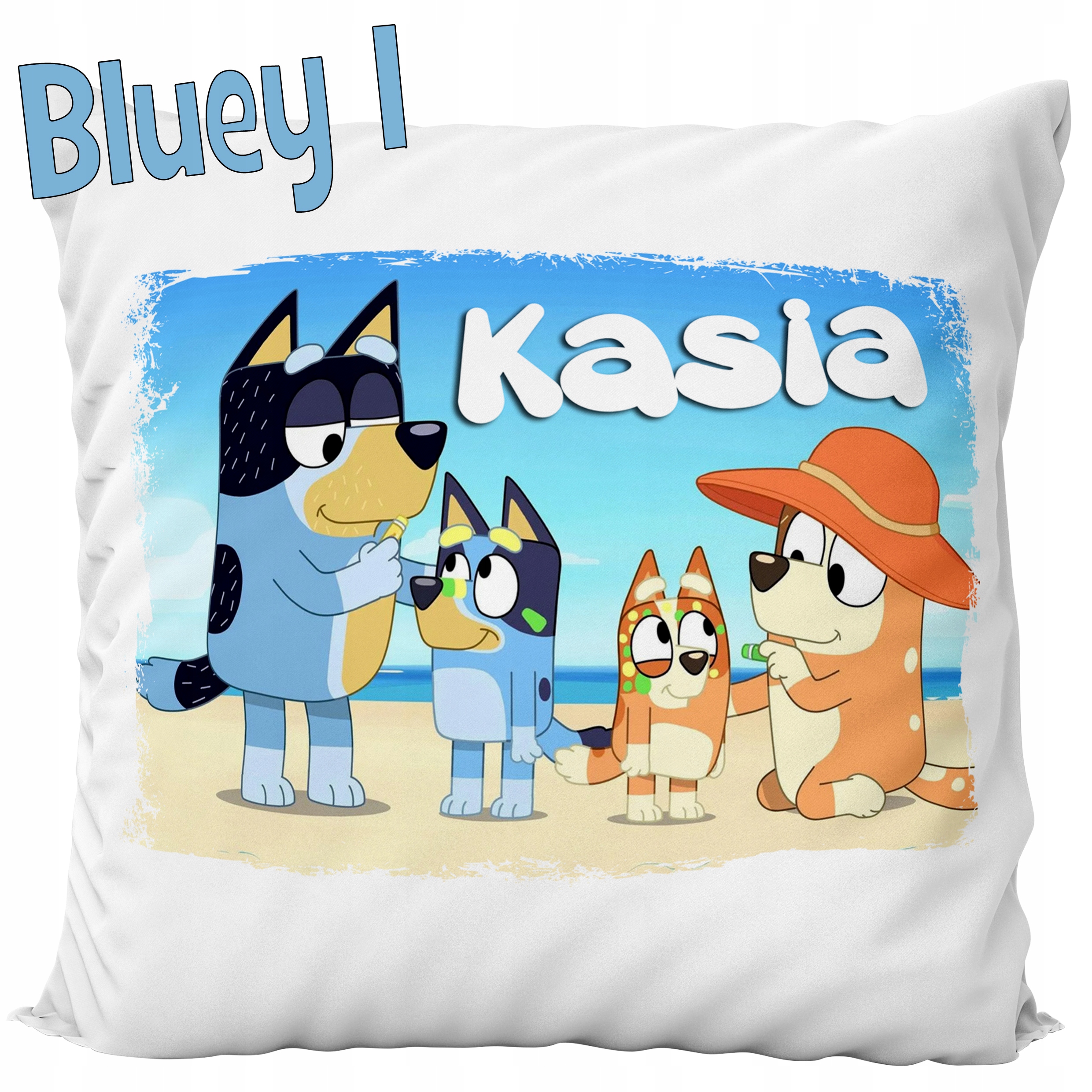 PODUSZKA BLUEY RÓŻNE WOZRY BAJKA PREZENT IMIĘ HIT Marka inna marka