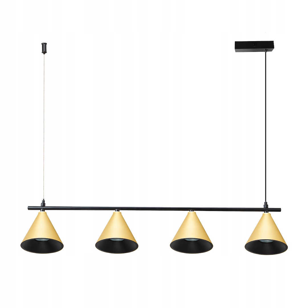 MiLAGRO Závěsná lampa Cone Zlatá 4Xgu10 Stropní osvětlení Lustr