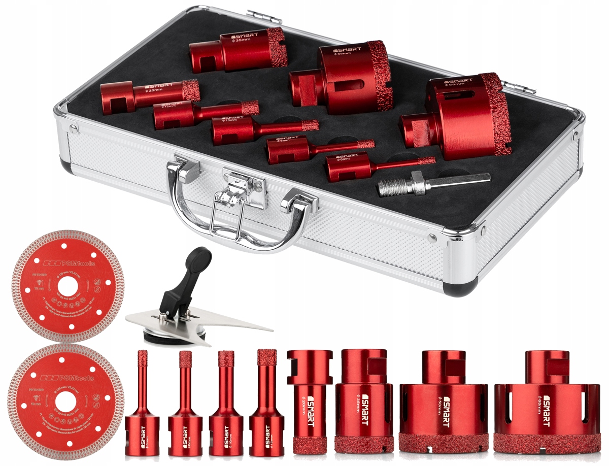 ZESTAW OTWORNICA WIERTŁO DIAMENTOWE DO GRESU 6-68