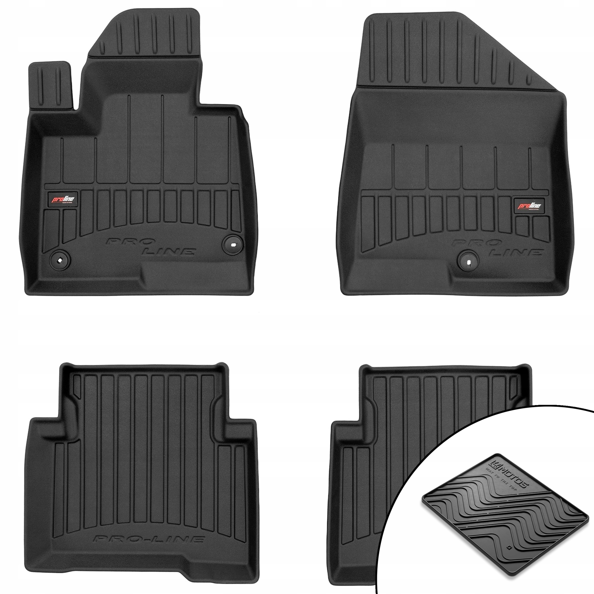 3D gumové rohože Hyundai Santa Fe III 2012-2018 podložka zdarma