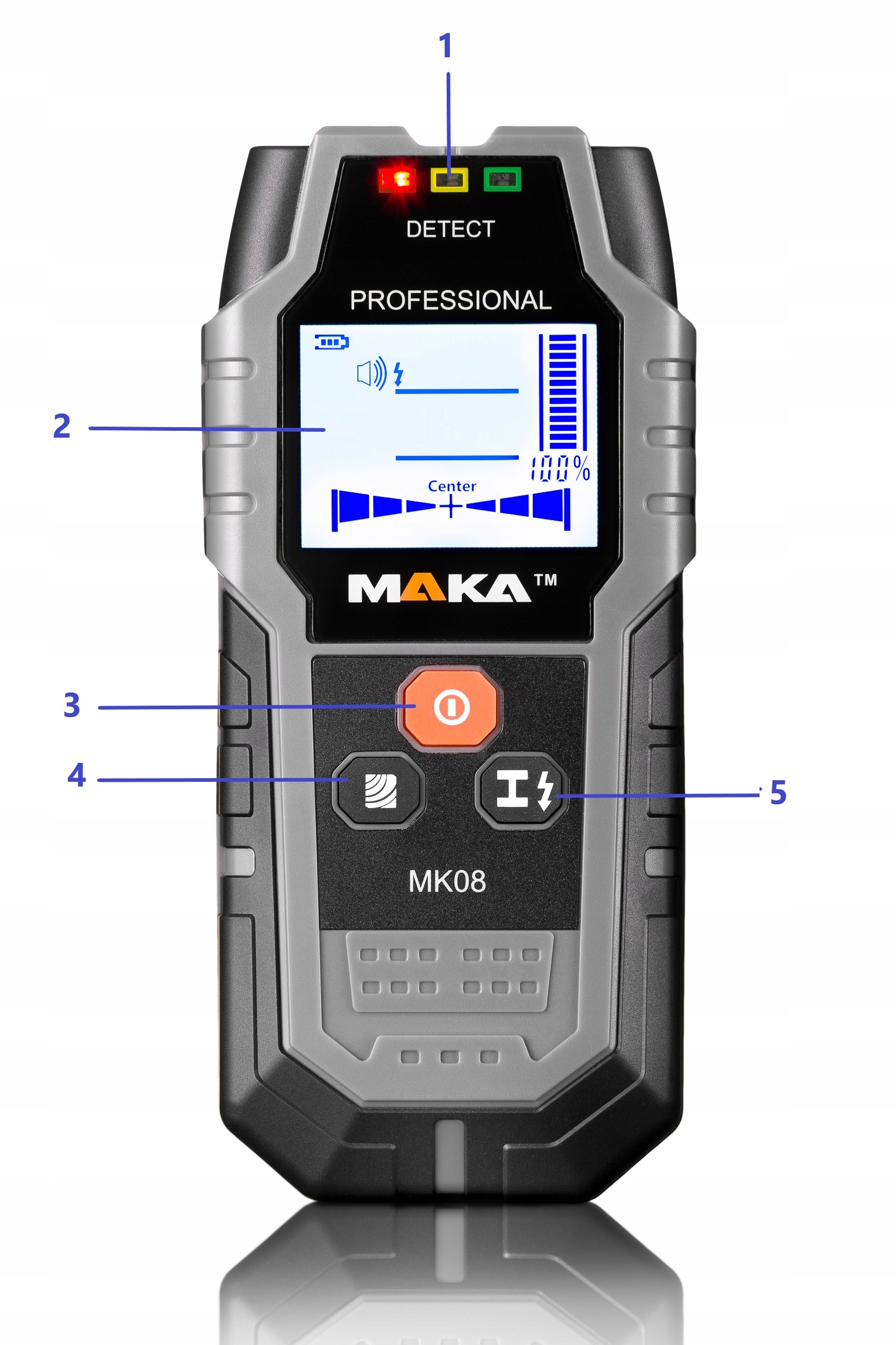WYKRYWACZ PRZEWODÓW KABLI DETEKTOR METALI RUR W ŚCIANIE DREWNA METALU Stan opakowania oryginalne