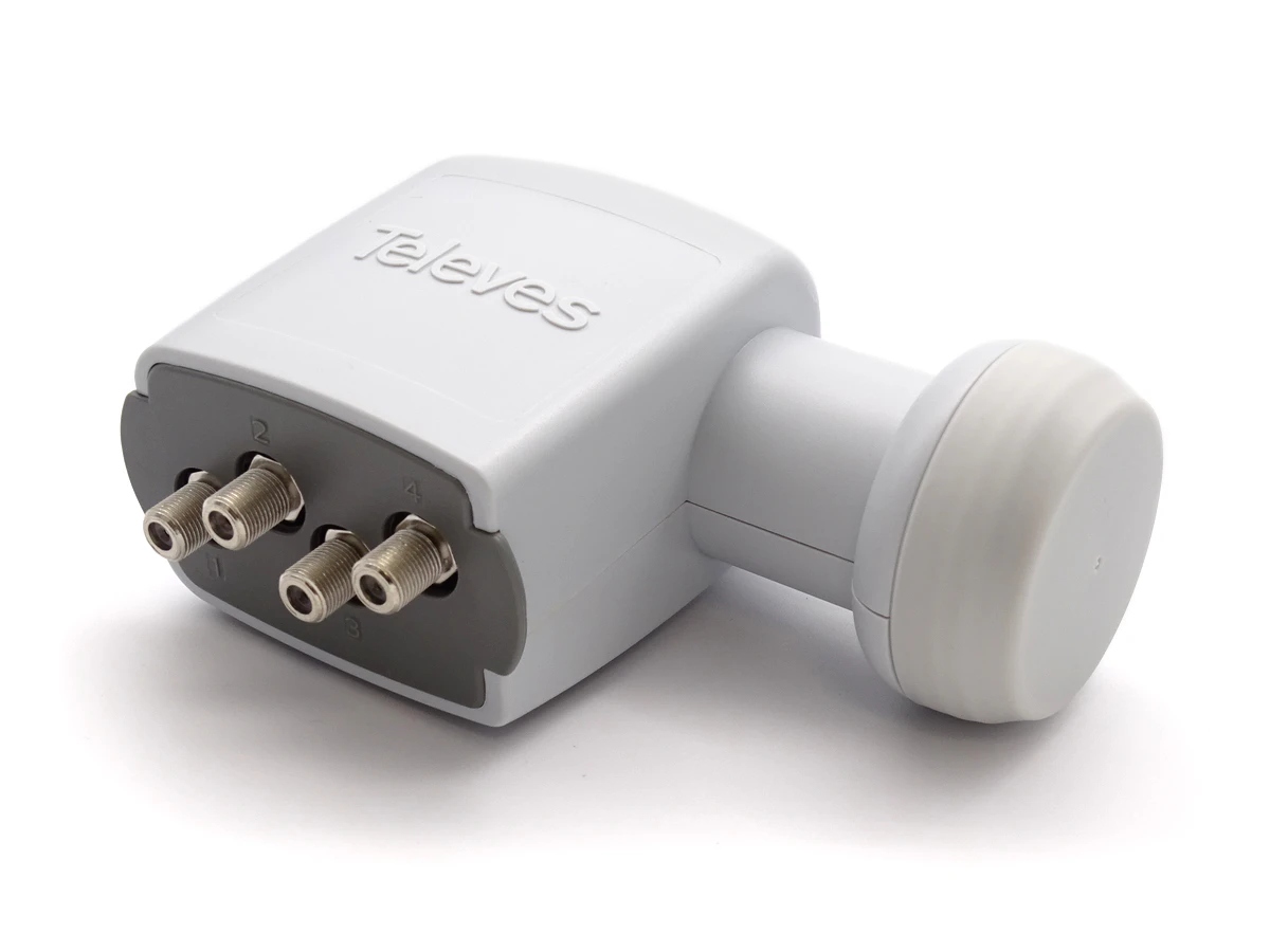 Konwerter satelitarny Lnb Quad Televes, ref. 747202 Szary