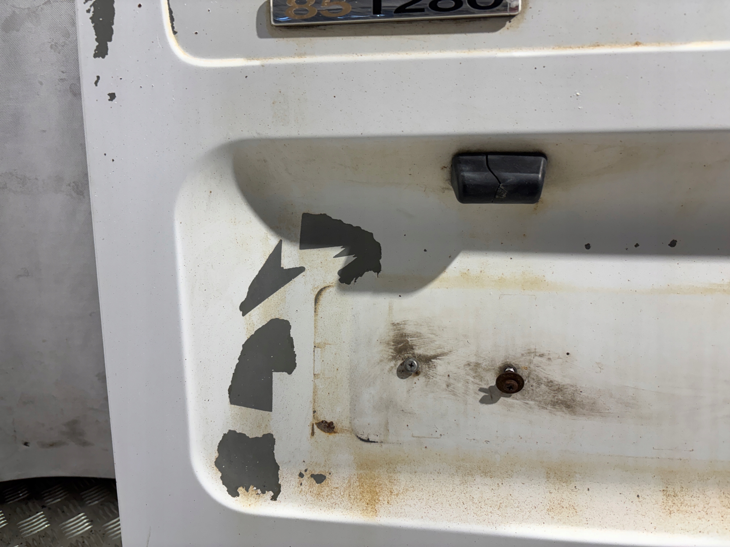 Tür links heck Ford Transit VII 7 MK7 k: Frozen White