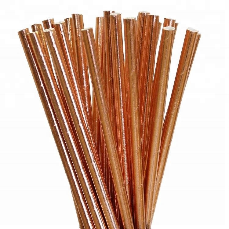 

Słomki papierowe Rose Gold 25szt Urodziny Wesele