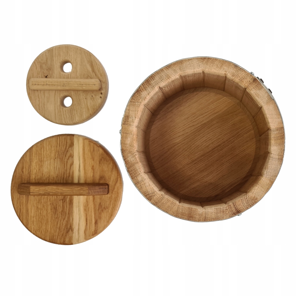 DĘBOWA BECZKA POJEMNIK DO KISZENIE KAPUSTY OGÓRKÓW 15 L GRAWER GRATIS Marka Trends