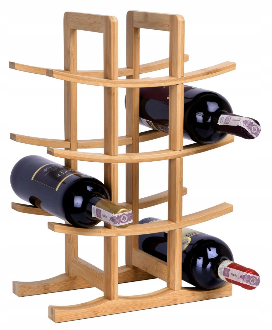 

Stojak Na Wino Szafka Regał Na Butelki Bambusowy