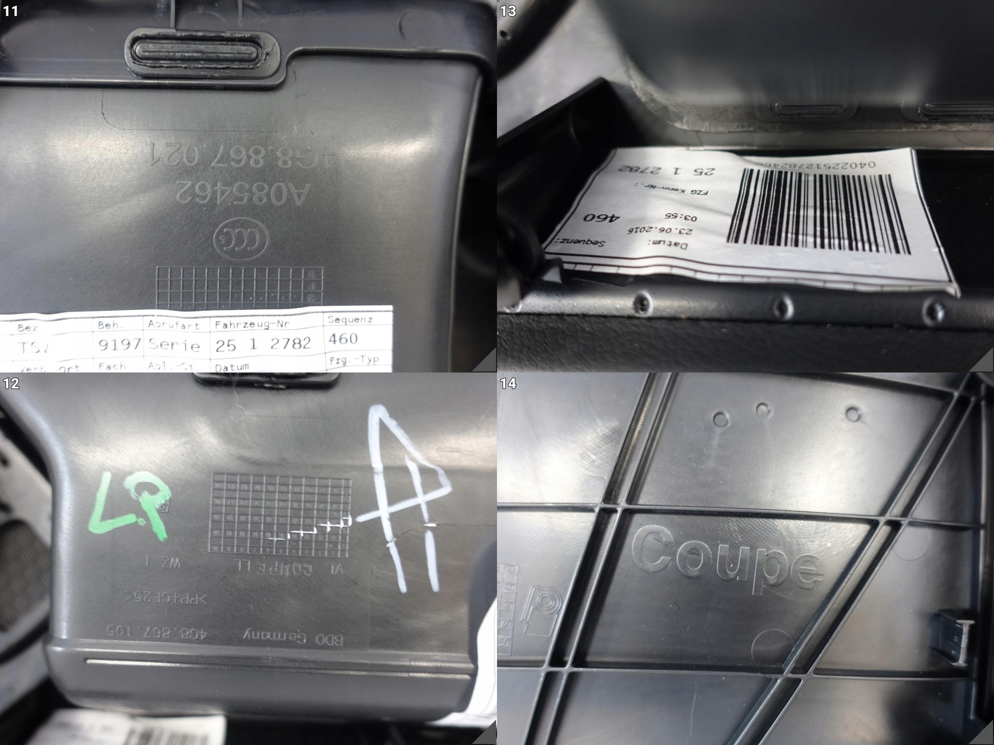 AUDI A7 S7 RS7 4G8 C7 10-18 upholstery side door left front SOUL