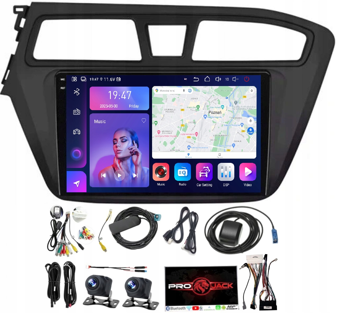 Rádio Navigace Hyundai I20 2015-2017 Carplay Android Auto 8GB 256GB Sim