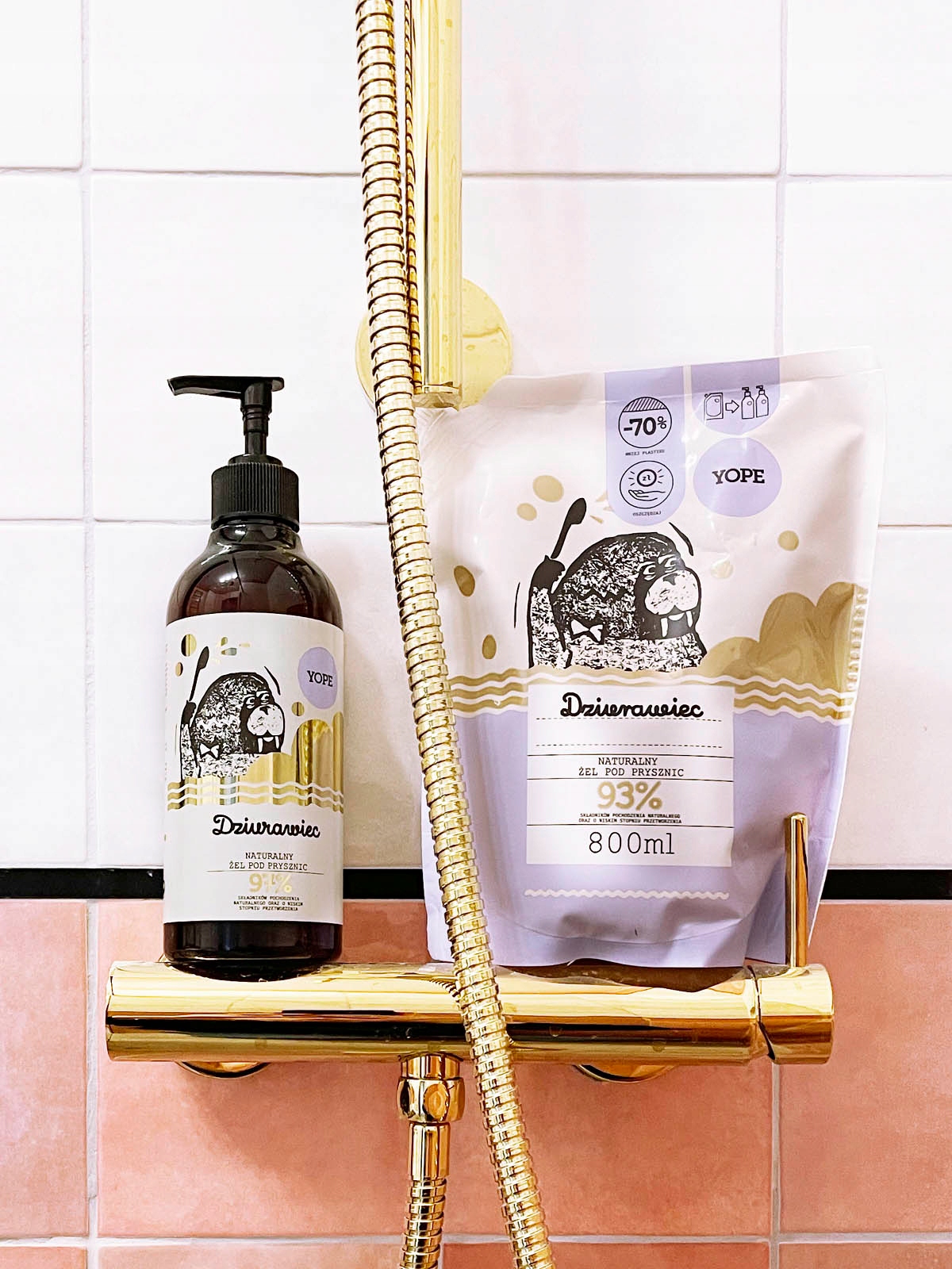 Refill naturalnego żelu pod prysznic Dziurawiec 800ml Wielkość Produkt pełnowymiarowy