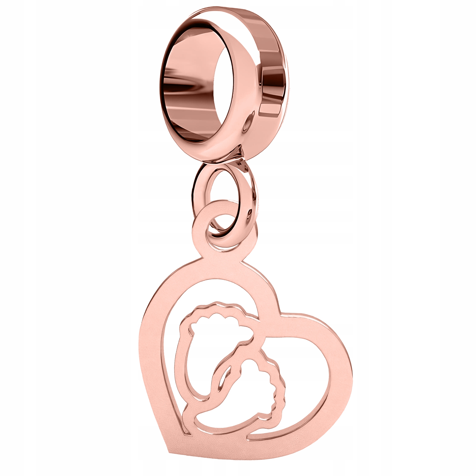 Charms Pozlacené malé srdce s nožičkami Srdíčko s nohama Stříbro 925