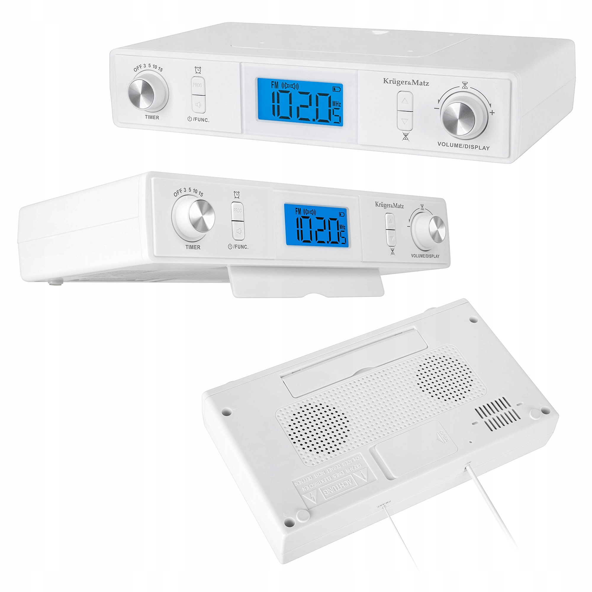 Kuchyňské rádio Kruger&Matz Bt Závěsné Hodiny Budík Minutka LCD