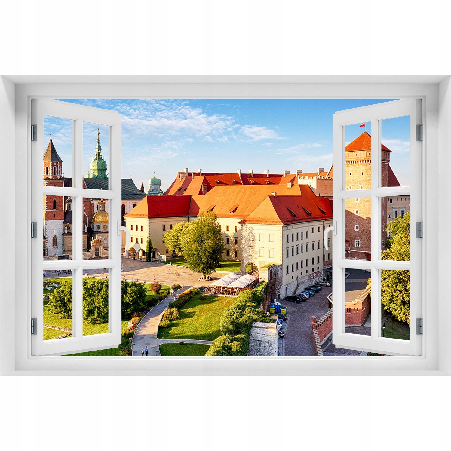 

Fotoobraz Naklejka 3D Okno Kraków Polska 120x80