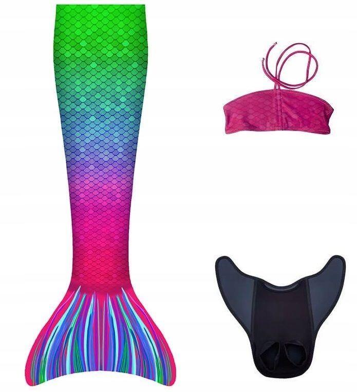 

Syreni Ogon Xs Kąpielowy Bikini Monopłetwa 8-10LAT