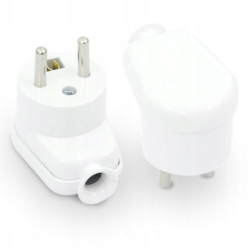 

Wtyczka kątowa z uziemieniem biała 16A 250V