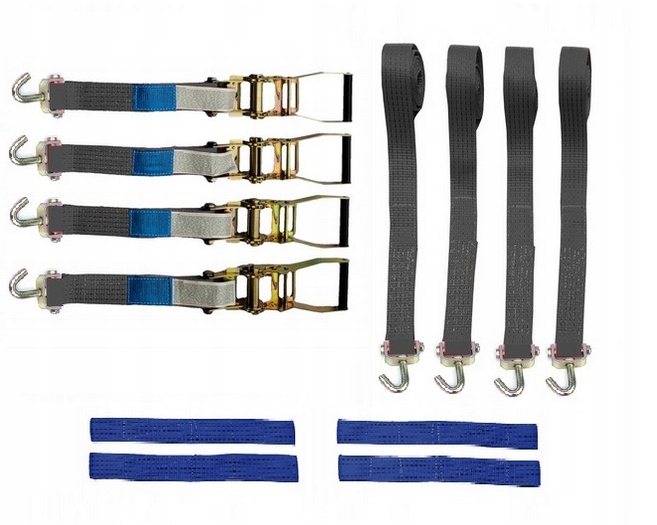 Přepravní pásy Černé Otočné háky 2 body Pásek Modrý 4T/3M/50mm