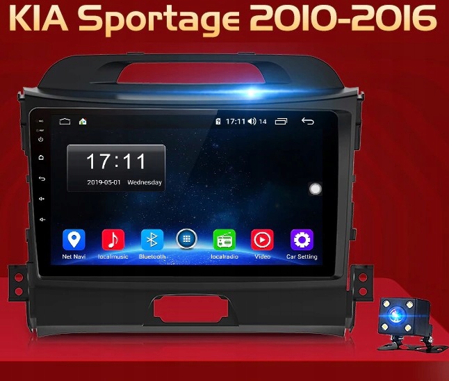 Radio ANDROID 12 KIA Sportage 3 GPS WiFi 2010-16
