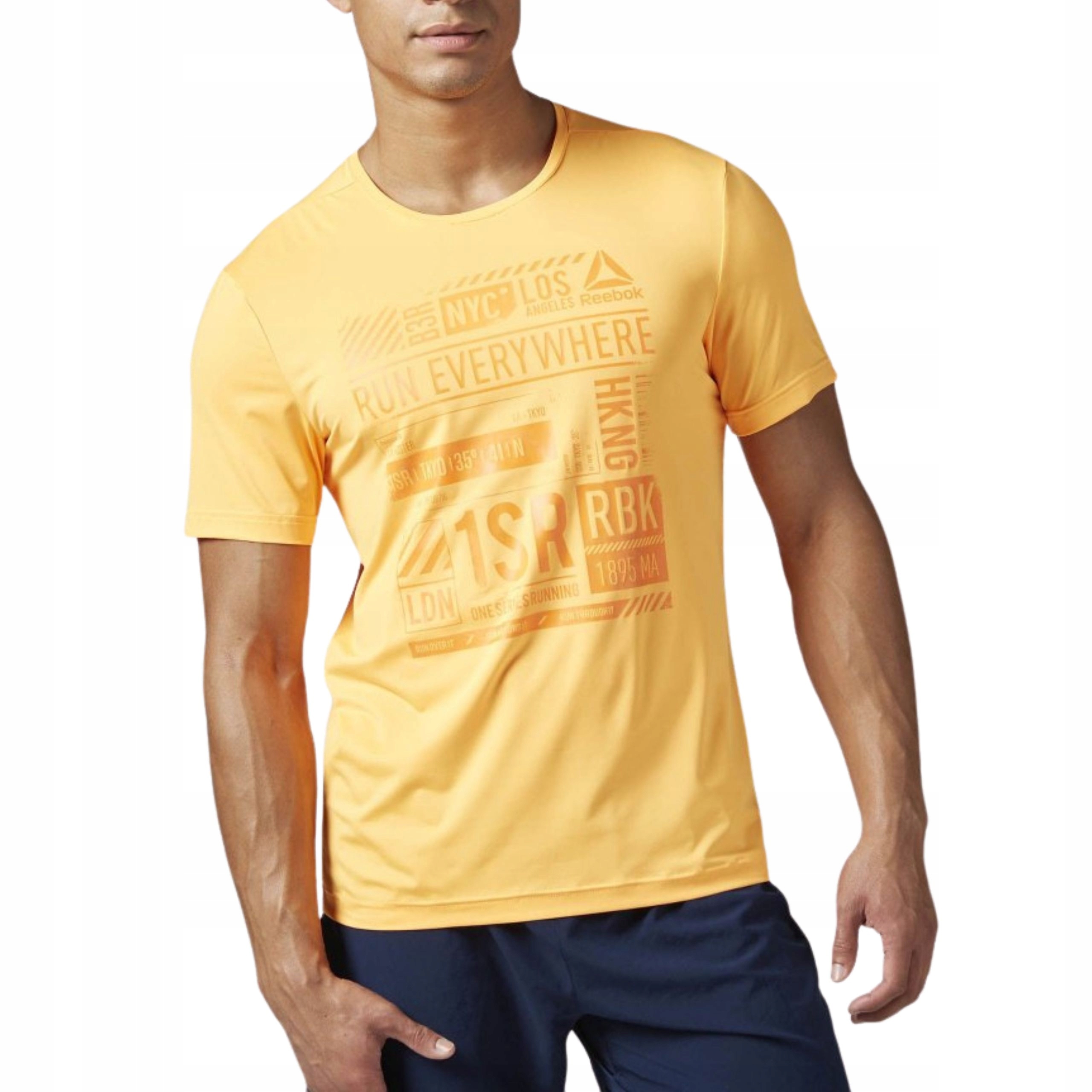 Męska koszulka treningowa neonowy pomarańcz Reebok Osr Ss Tee M