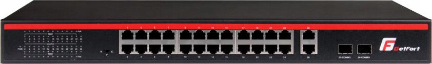 Getfort spoľahlivý prepínač GF-226G-24P-250 PoE 250W