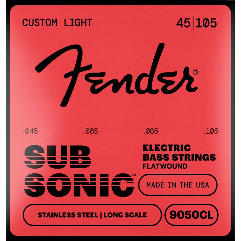 Struny Fender SubSonic Bass Strings 45-105 Flatwound do gitary basowej