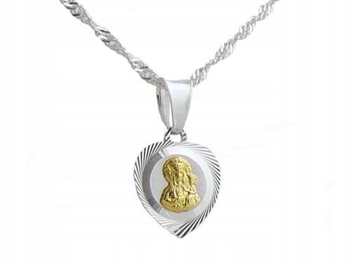 MEDALIK ŁAŃCUSZEK MB CZĘSTOCHOWSKA KOMUNIA CHRZEST Marka Inna marka