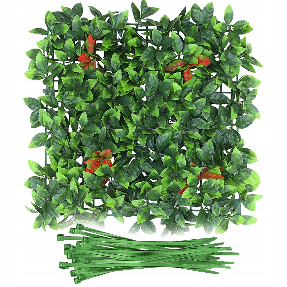 

Panel dekoracyjny 50x50cm sztuczne liście żywopłot