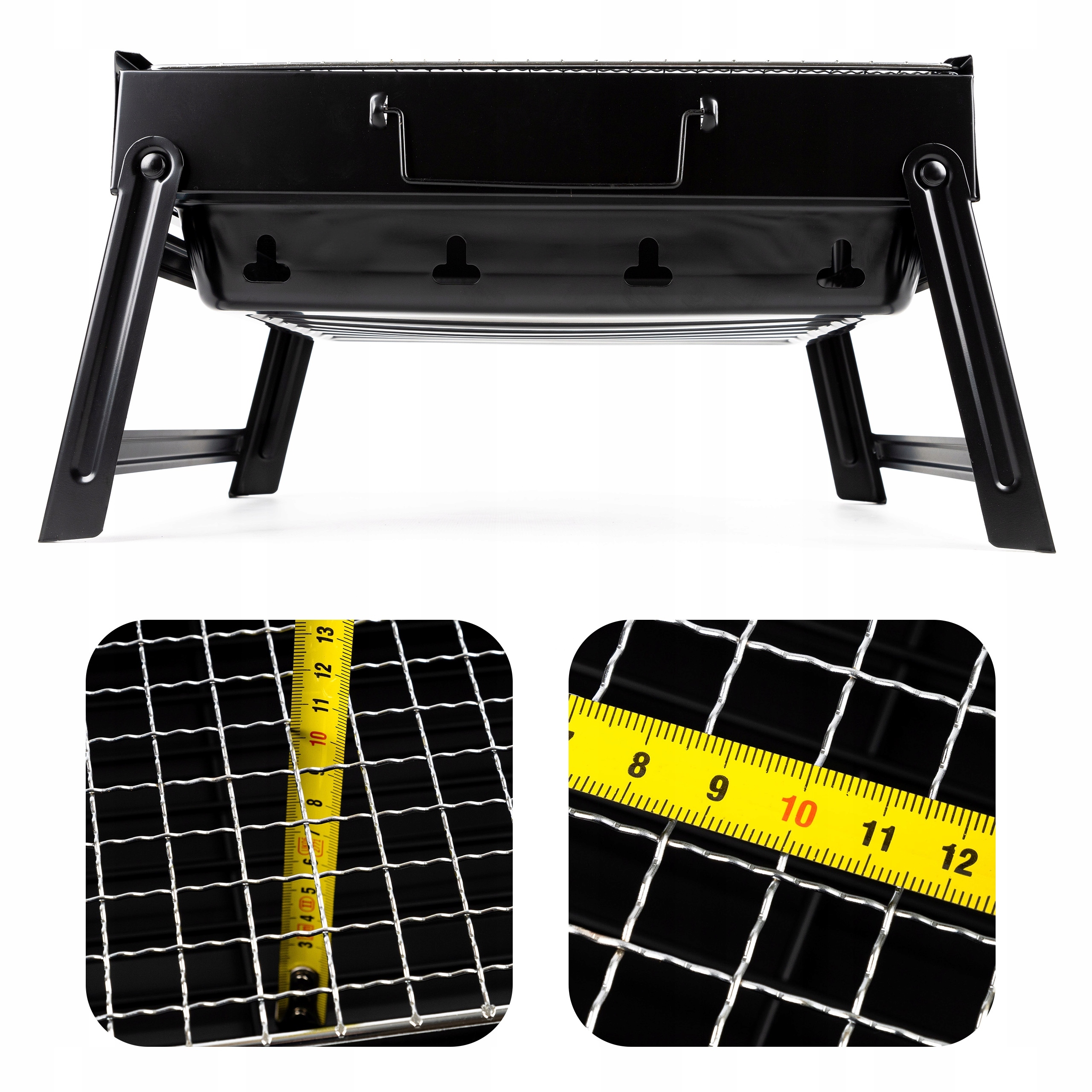 GRILL TURYSTYCZNY PRZENOŚNY SKŁADANY WALIZKA KEMPINGOWY RUSZT GRILL&CHILL Szerokość rusztu 26 cm