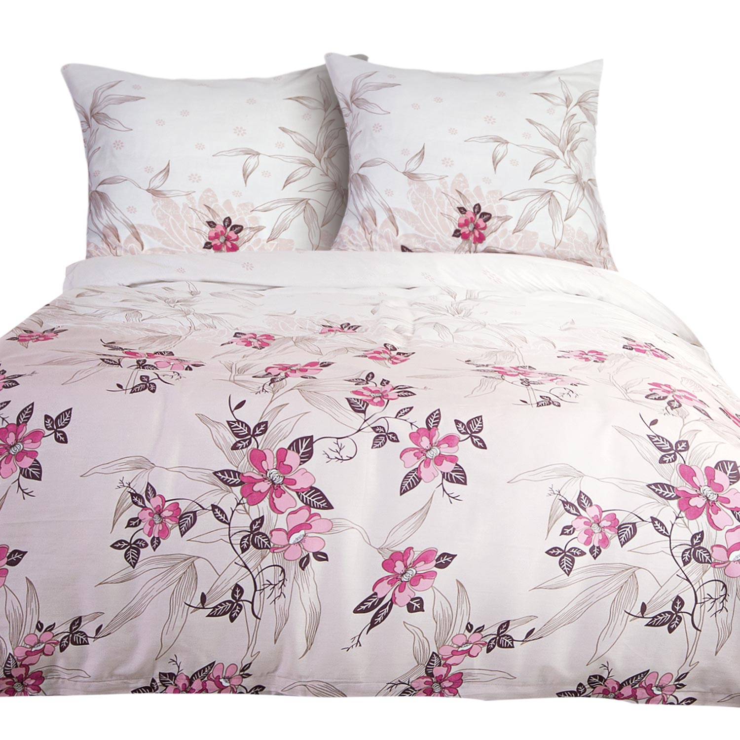 Povlečení bavlněné 220x200, přírodní materiál – jarní vzory