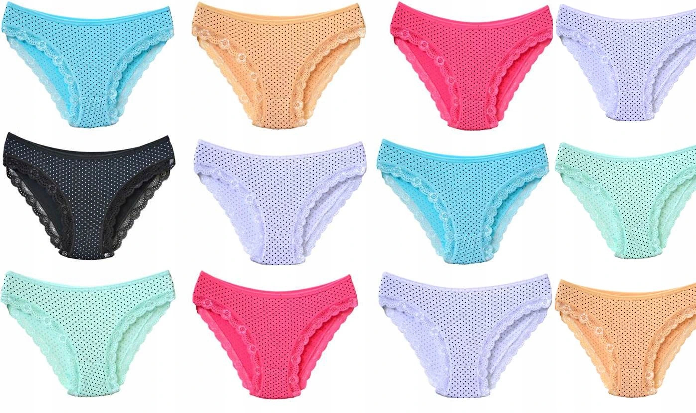 

Majtki Bambusowe Figi Damskie roz M/L 12szt